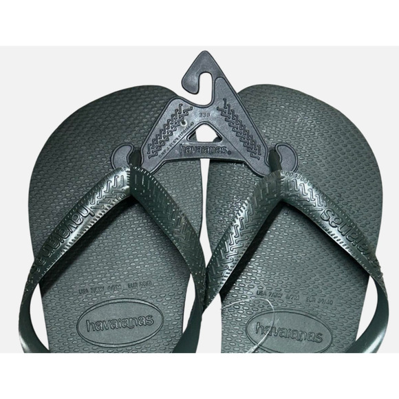Havaianas Unisex Flip Flop Sandals Dark Olive Green Size 7/8W- 6/7M New With Tag - Picture 2 of 8